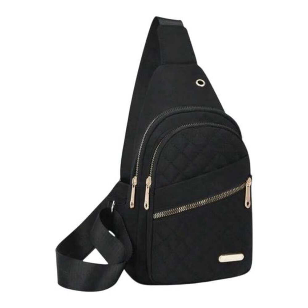 Quilted Black Sling Crossbody Bag - Picture 3 of 3